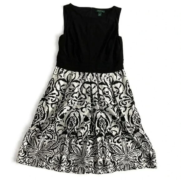 Lauren Ralph Lauren Dresses & Skirts - Lauren By Ralph Lauren Black And White Sleeveless Dress Size 12‎